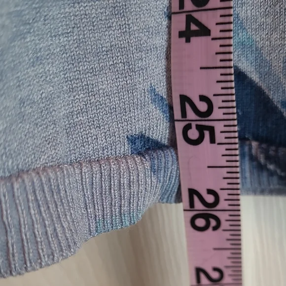 Chico's Ella Painterly Bateau Pullover SweaterColor: PASSPORT BLUESize: 2 (12/14 - Picture 4 of 6